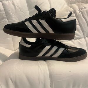 Adidas Black and White Women's Sneakers, Indoor Soccer Shoes Size:8